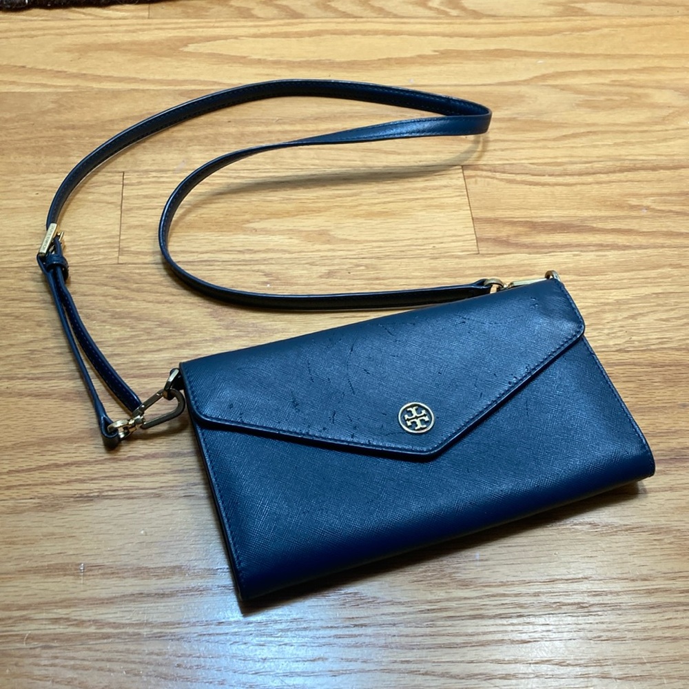 Tory Burch Robinson Navy Blue Crossbody